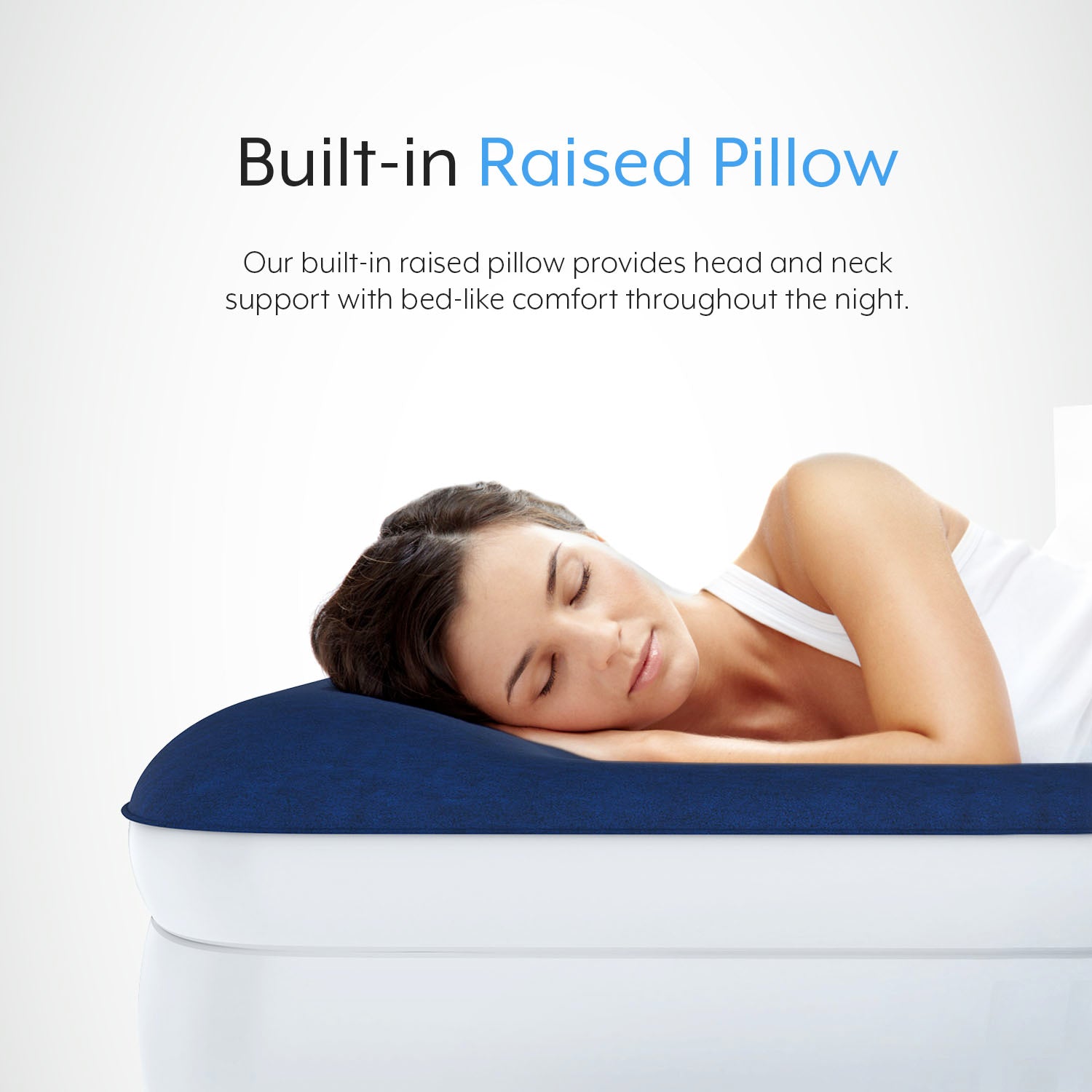 Queen Size Comfort Plus Air Mattress – Navy/White