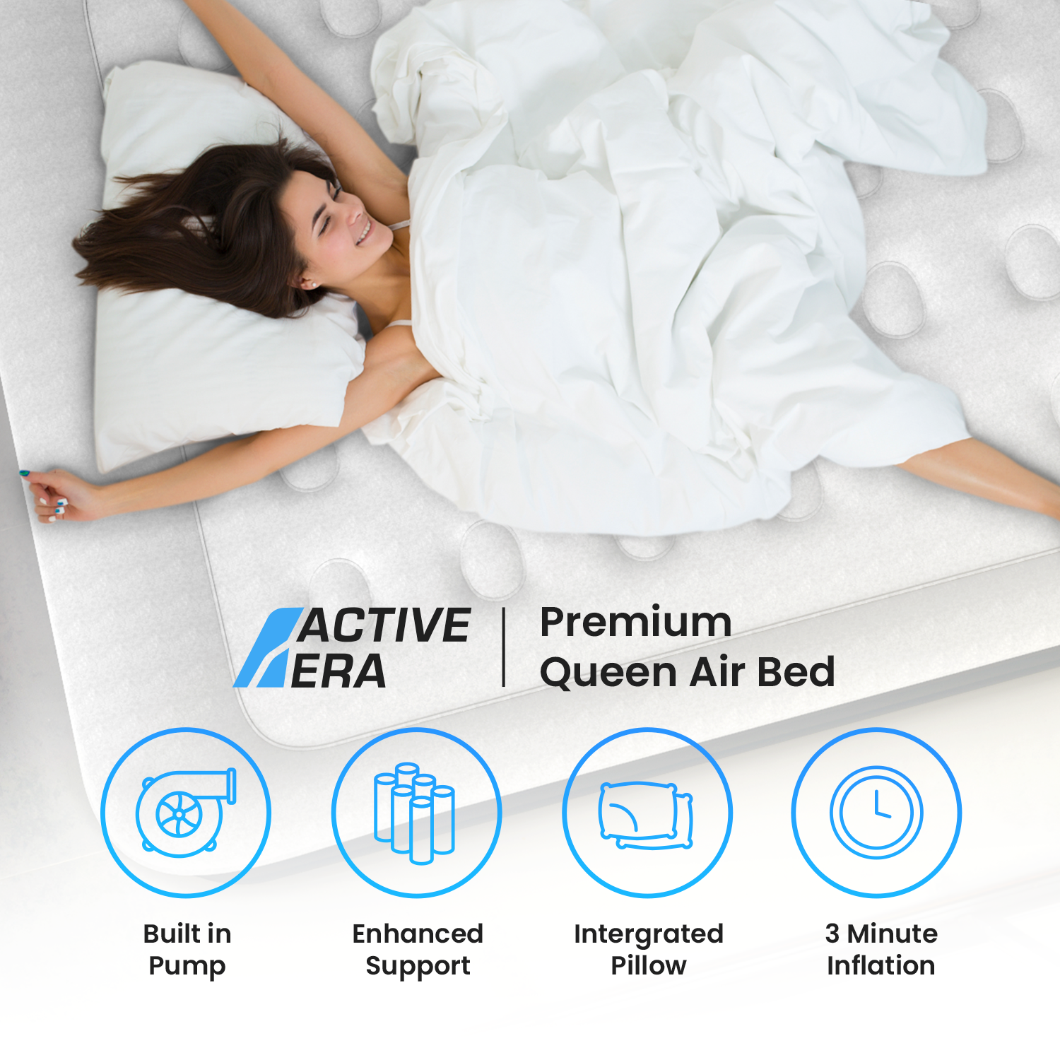 Queen Size Comfort Air Mattress – Grey/Navy