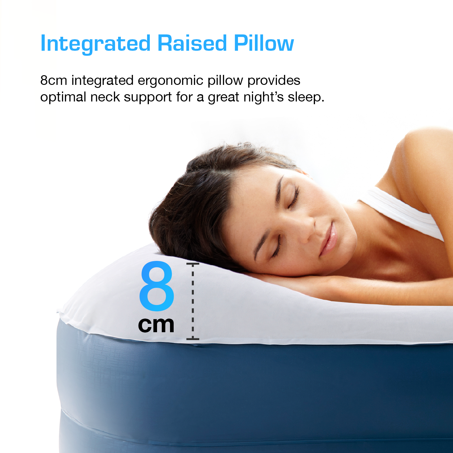 Twin Comfort Air Mattress – Grey/Navy