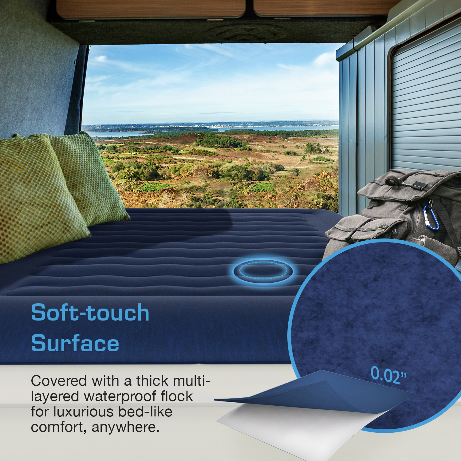 Twin Comfort Plus Air Mattress – Navy/White
