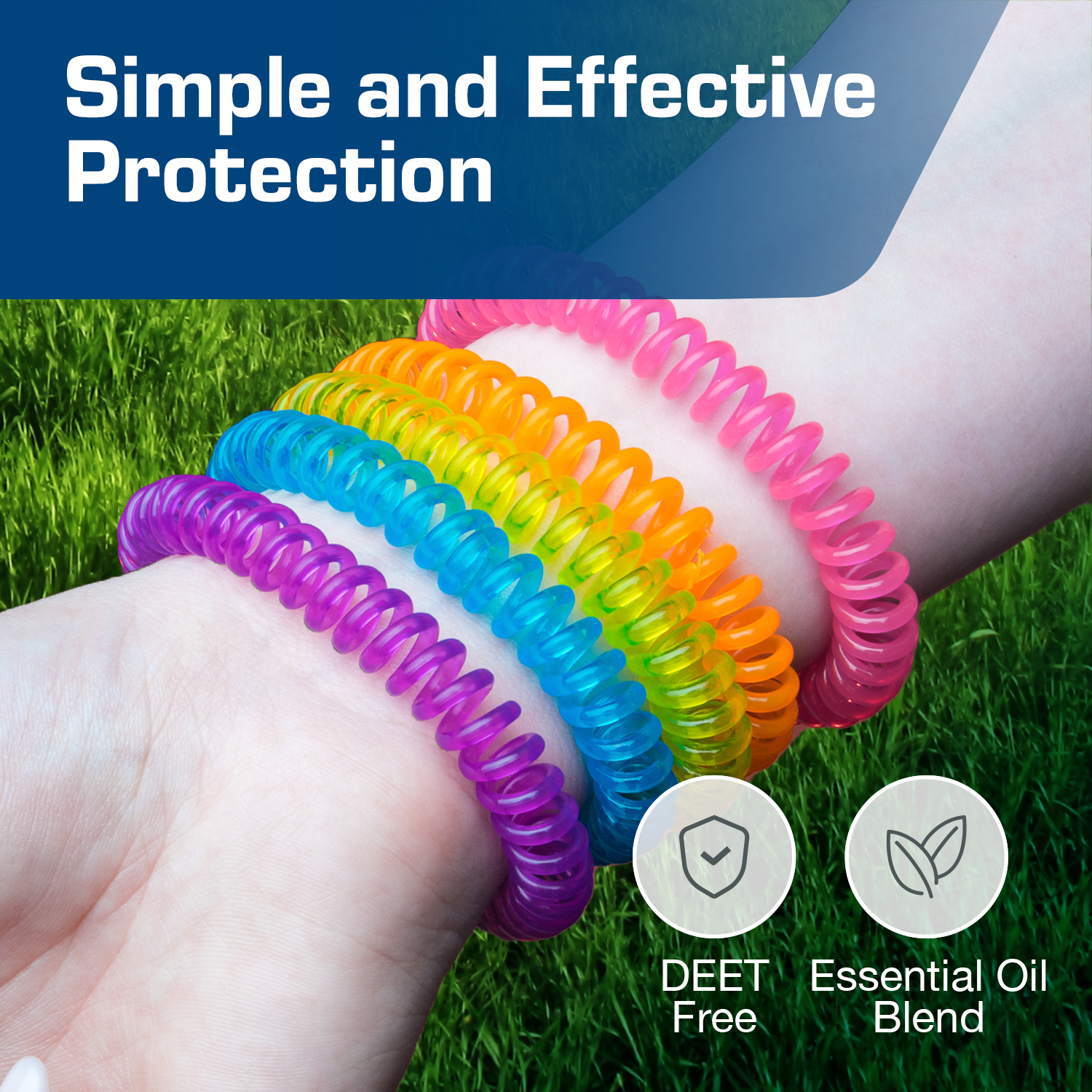 Mosquito Repellent Band - 10 pack - EVA band - Assorted 5 colours