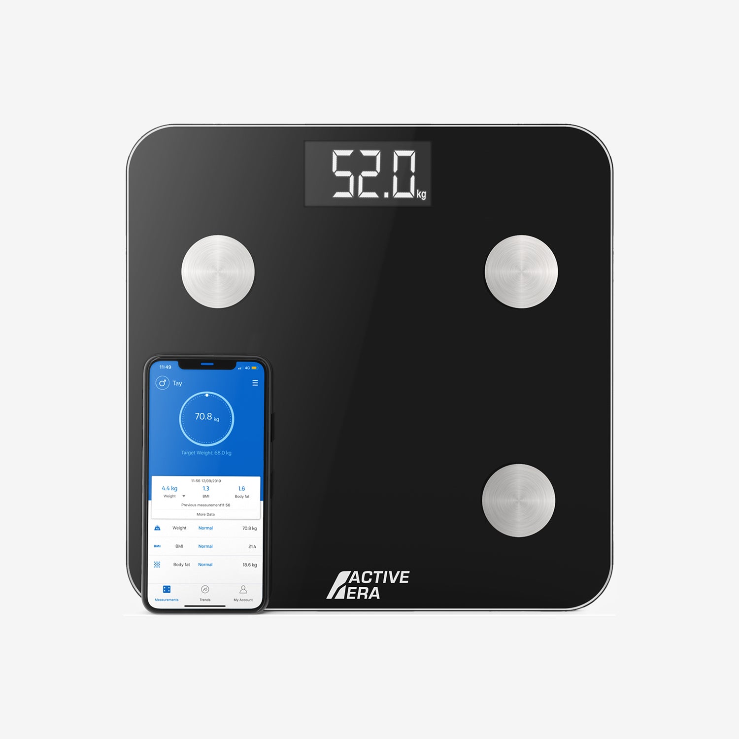 Smart Bathroom Scales Black Free Delivery Active Era
